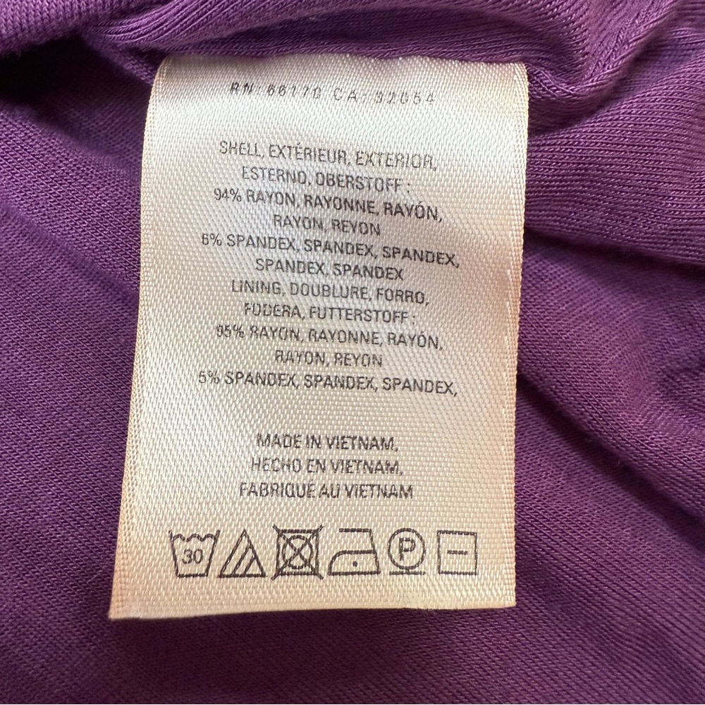 Anthropologie MAEVE soft stretchy knit floral purple dress, S. - Picture 9 of 9
